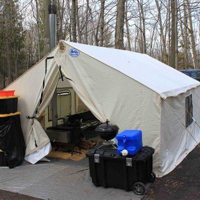 Wall Tent with door open