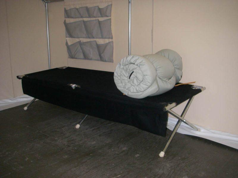 Cot with Cot Organizer and pad