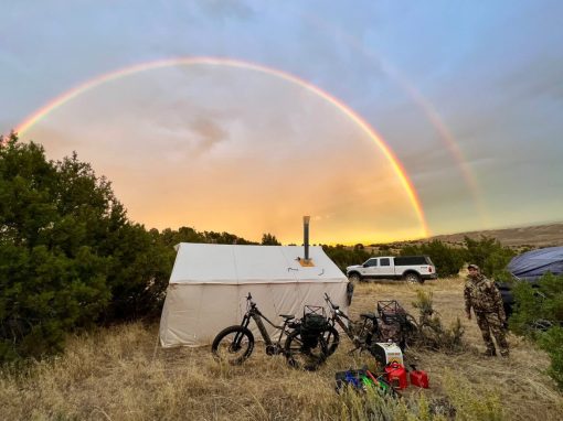 Davis Tent under Rainbow