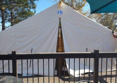 outside of a Glamping Tent