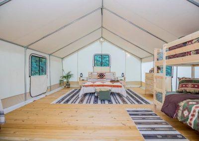 Interior of Glamping Tent