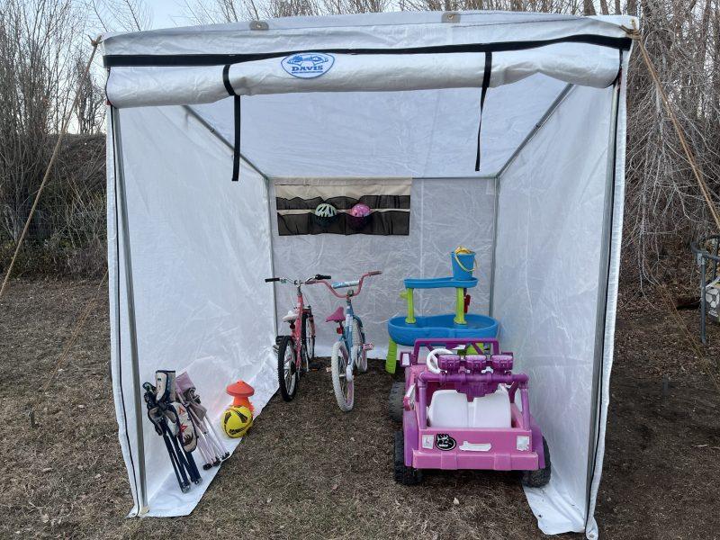 The shed with kids toys